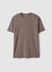 Grey slim fit stretch cotton T-shirt_4