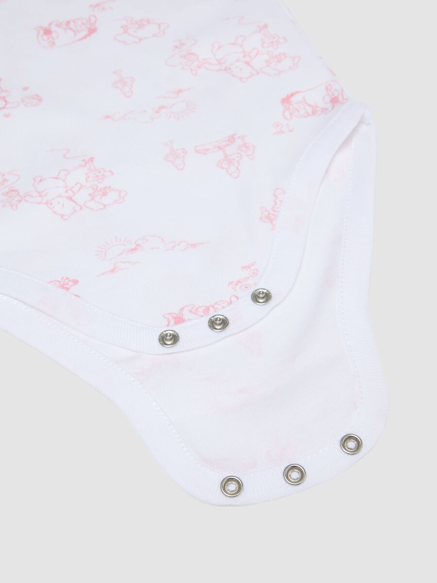 Bipack of multicolour pure cotton bodysuits for baby girls with Winnie-The-Pooh_3