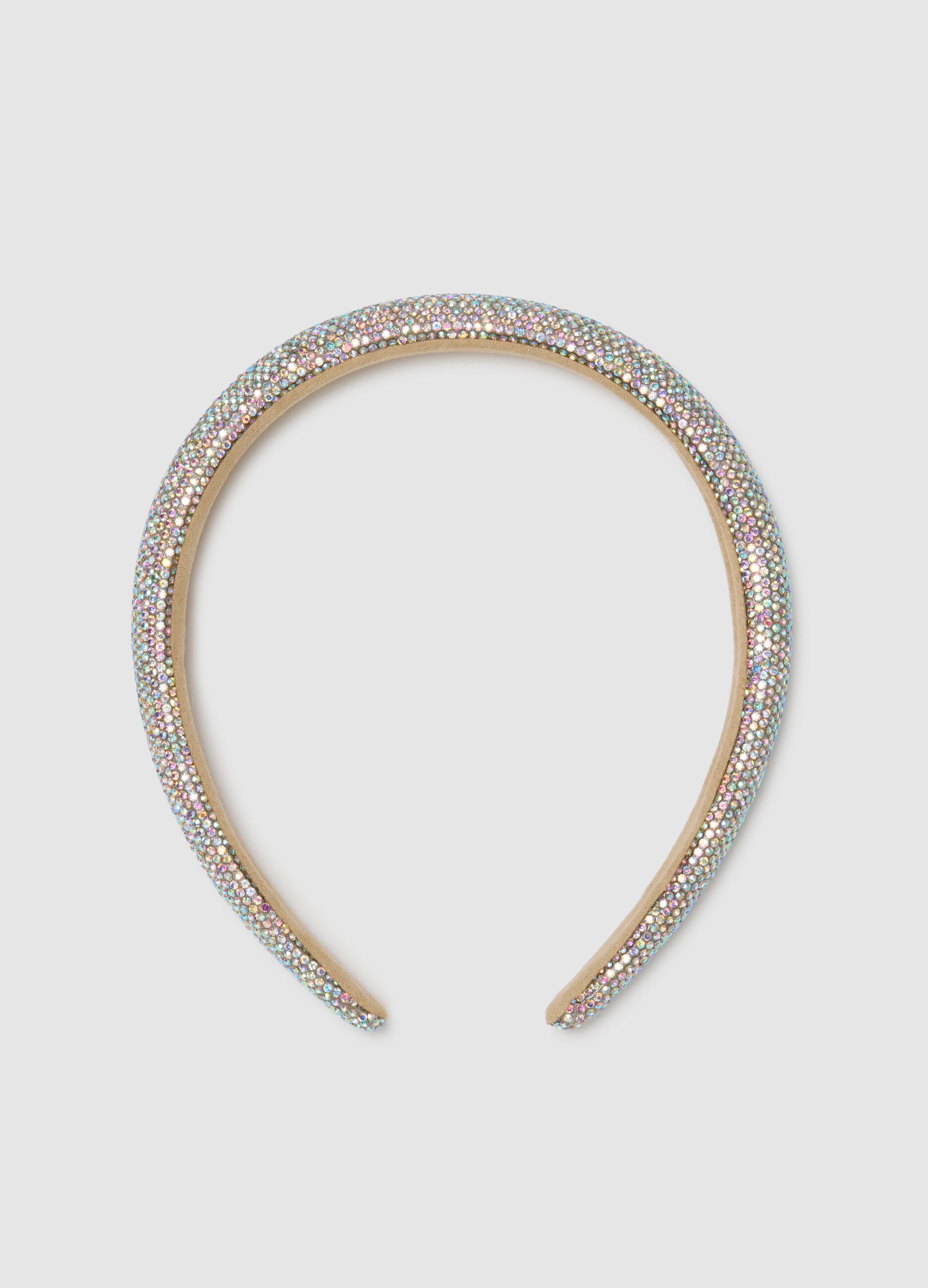 Silver Girls' Headband with Rhinestones