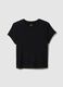 Black Slim Fit Stretch Cotton T-shirt_4