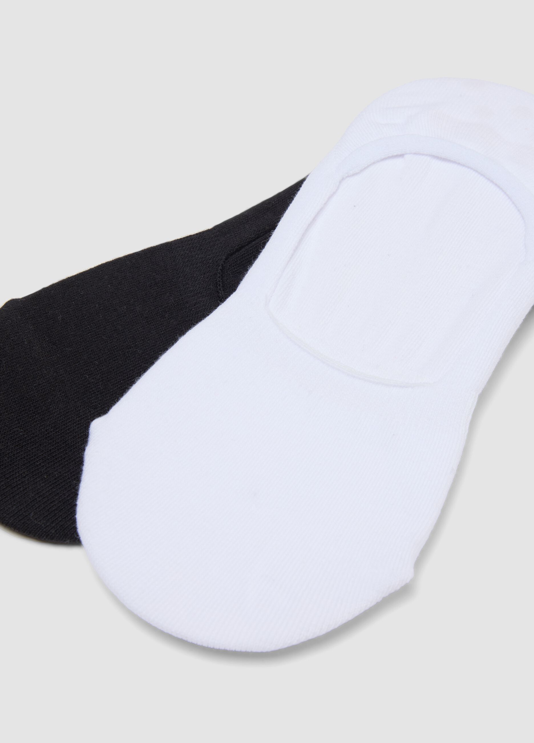 2er-Pack unsichtbare Sneakersocken aus elastischem Baumwollmix, mehrfarbig