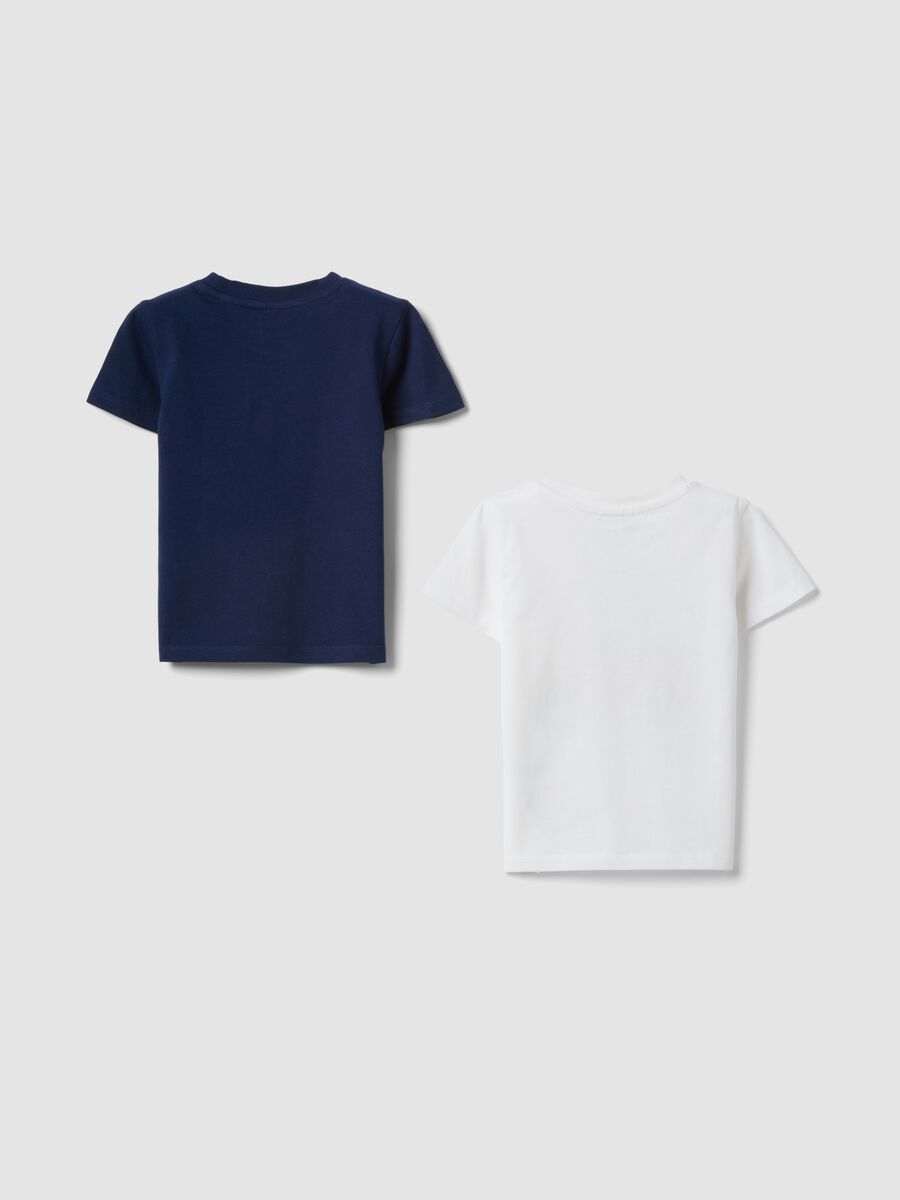 Boys&rsquo; multicolour pure cotton 2-pack T-shirts, regular fit_1