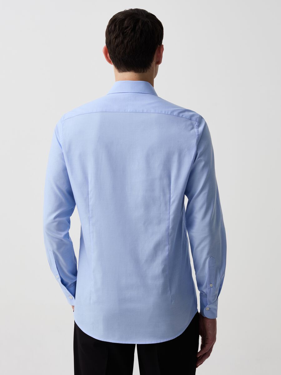 Slim-fit easy-iron shirt with micro weave_2