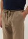 Beige Pyjamahose aus Baumwoll-Leinen-Mix, Relaxed Fit_3