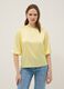 Yellow Regular Fit Long Sleeve Top with Keyhole Closure_2