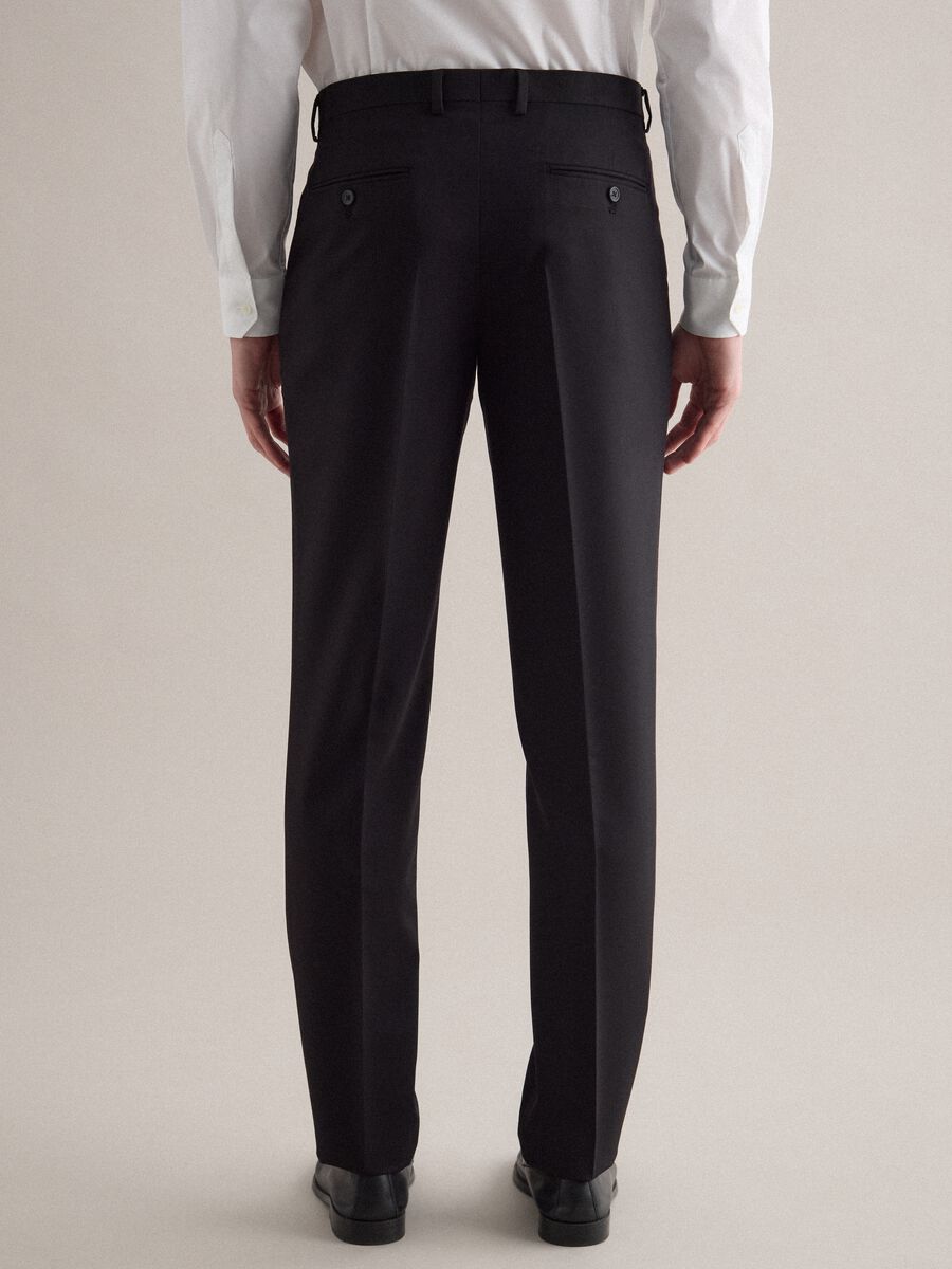 Black elegant slim fit trousers_2