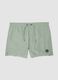 Green swim shorts with elasticated waistband and drawstring_0