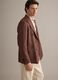 Brown Pure Linen Regular Fit Blazer_0