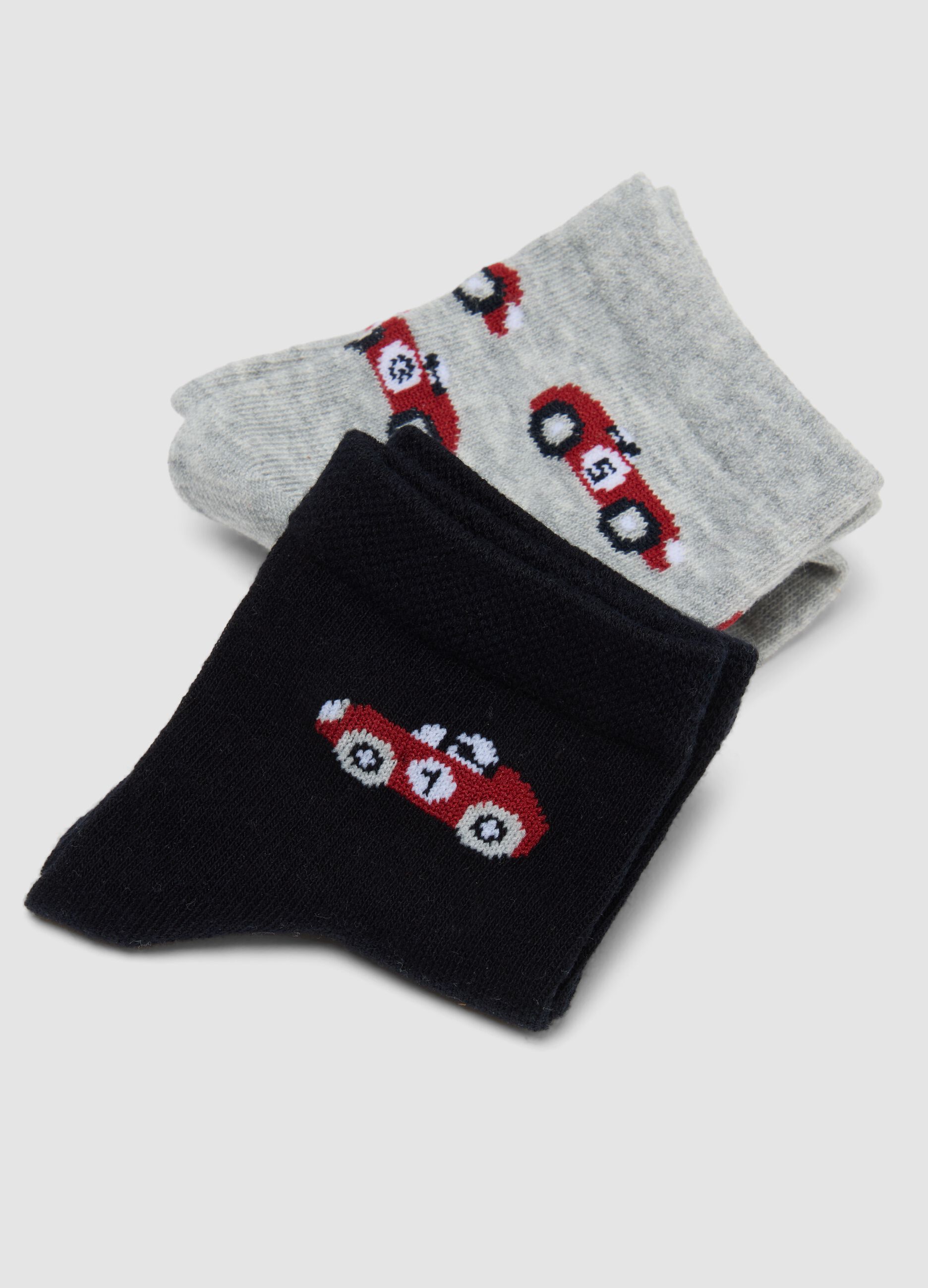 3-pack of multicolour short socks in stretch organic cotton for boys