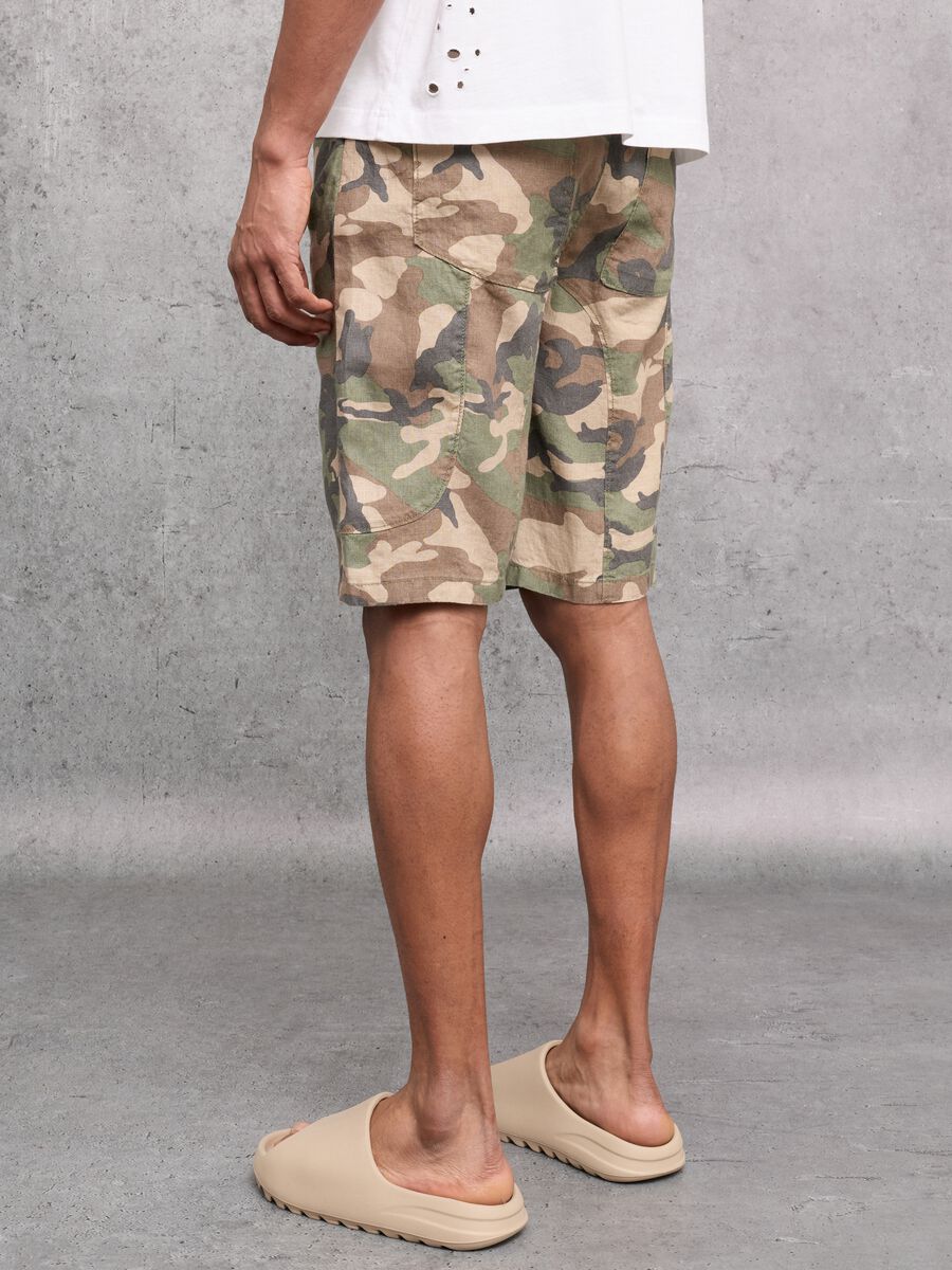 100% Linen Camo Shorts_2