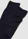 Calze lunghe blu navy in misto lana a coste_2