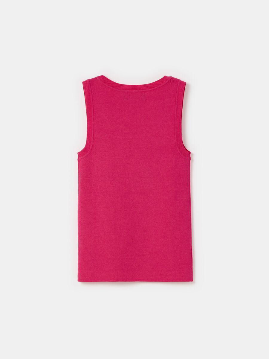 Ribbed tank top with round neckline_4