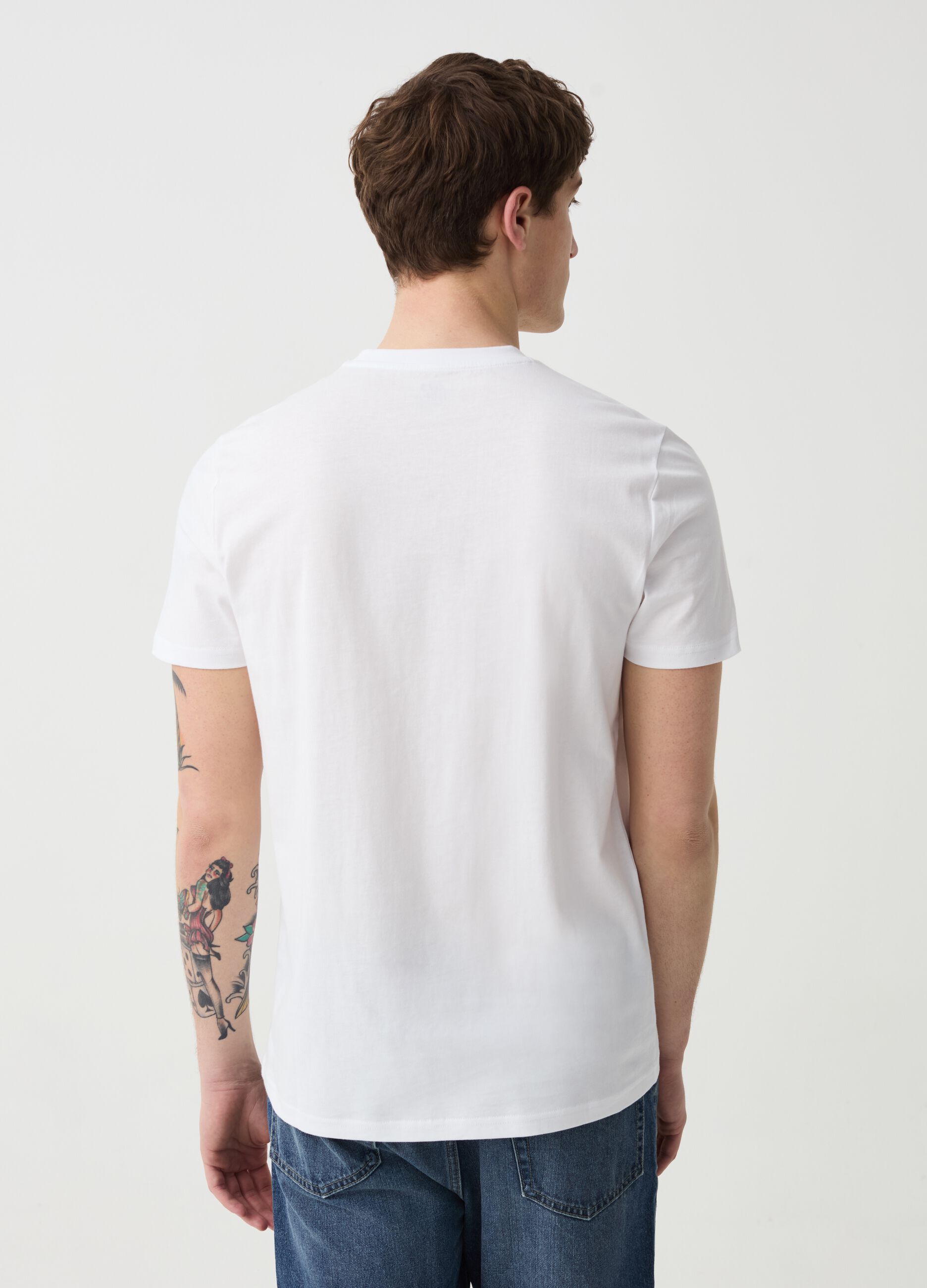 Cotton t-shirt with Capri print