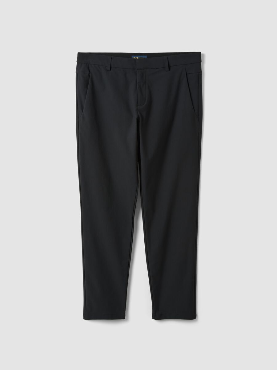 Schwarze Chinohose in Regular Fit_0