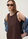 Brown regular-fit dress in a viscose, cotton and linen blend_3