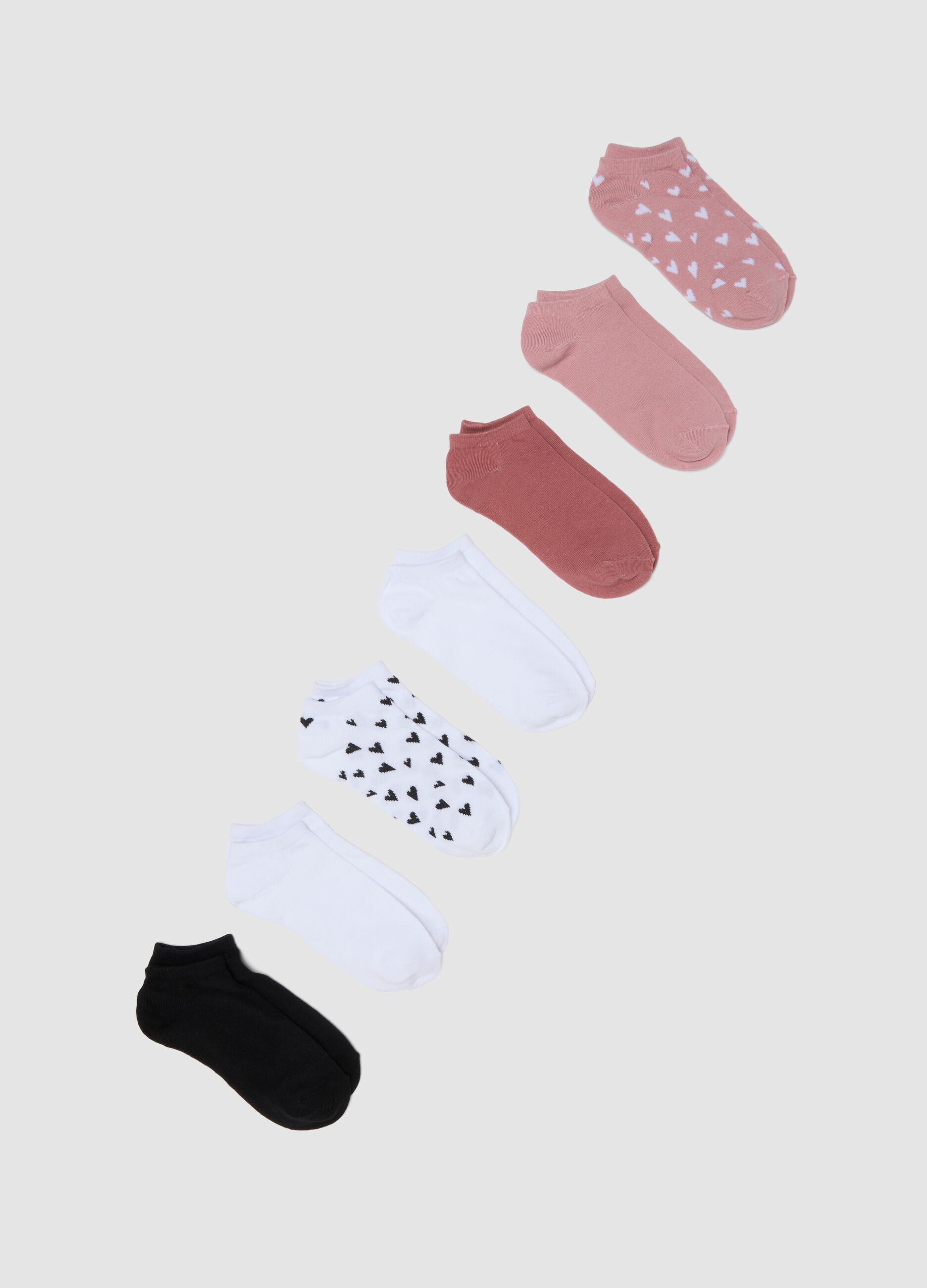 Pack of seven pink organic cotton socks