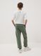 Organic cotton green jogger trousers with regular fit for boys_2
