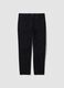 Schwarze Slim-Fit-Hose aus Stretch-Baumwolle mit f&uuml;nf Taschen_0
