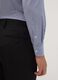 Blue striped cotton-blend button-down shirt, easy iron, slim fit_2