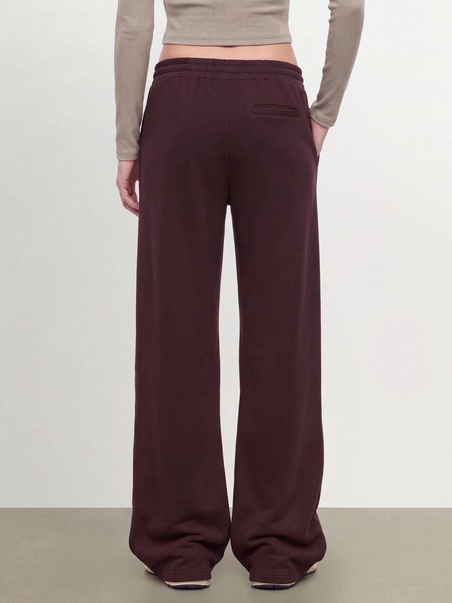 Violette Wide-Leg-Hose aus elastischem Modal mit Kordelzug_3