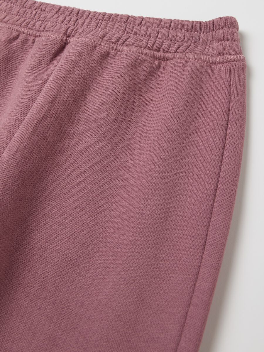 Cotton joggers with elasticated edging_2