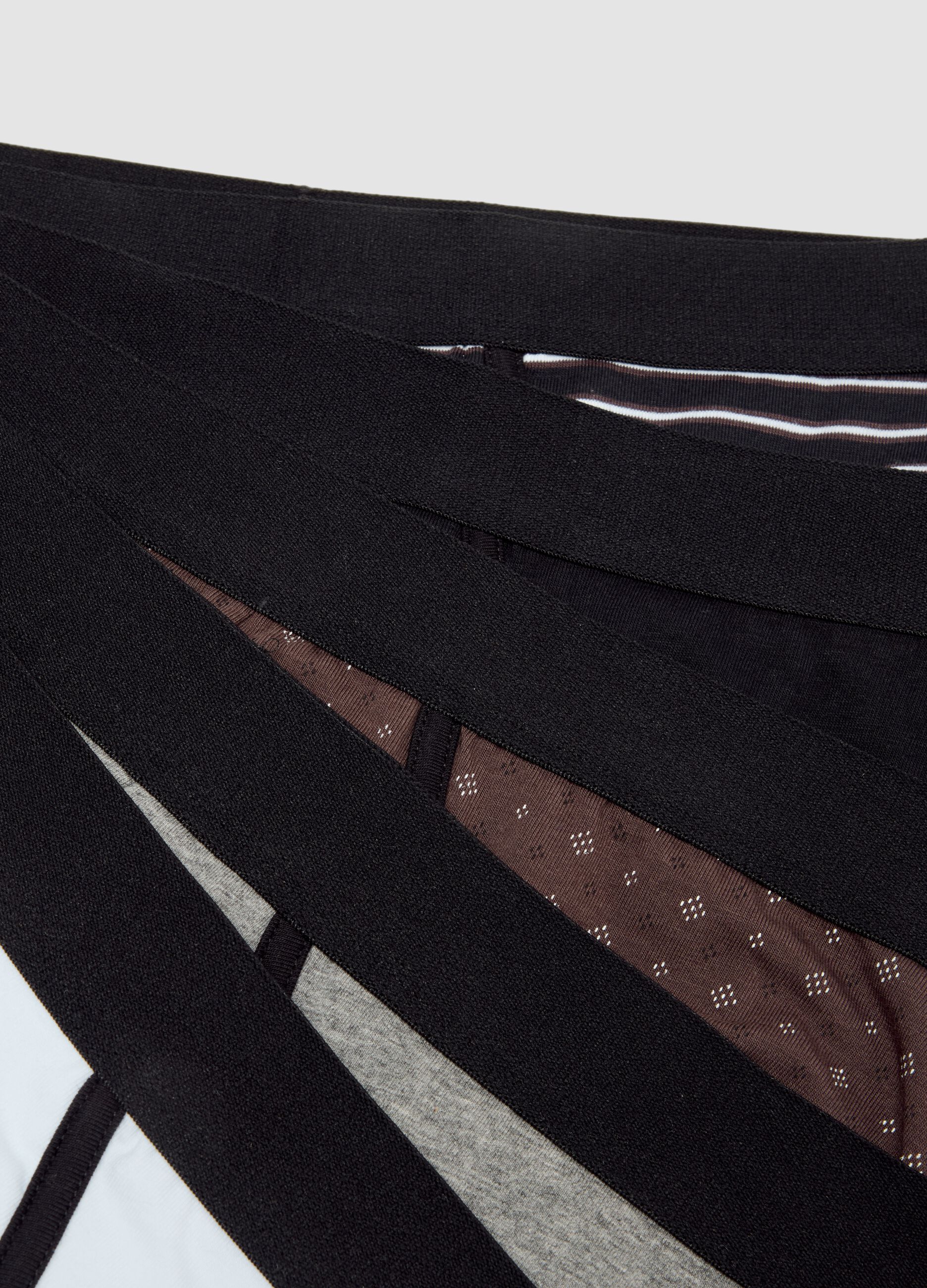 Pack of five multicolour organic stretch-cotton briefs
