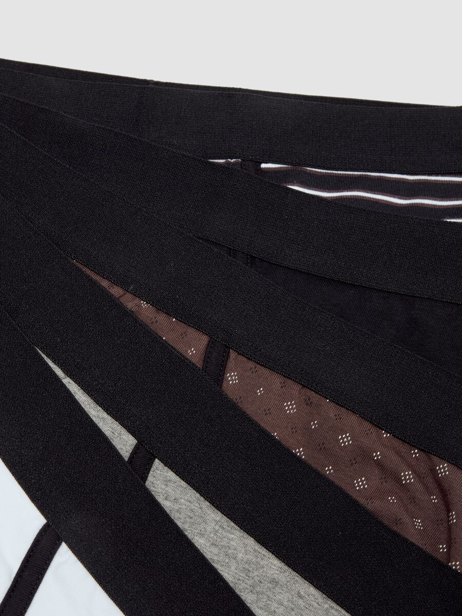 Pack of five multicolour organic stretch-cotton briefs_1