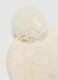 Chap&eacute;u branco multicolor para menina com pompom_2