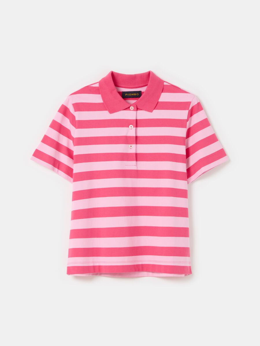 Striped cotton polo shirt_3