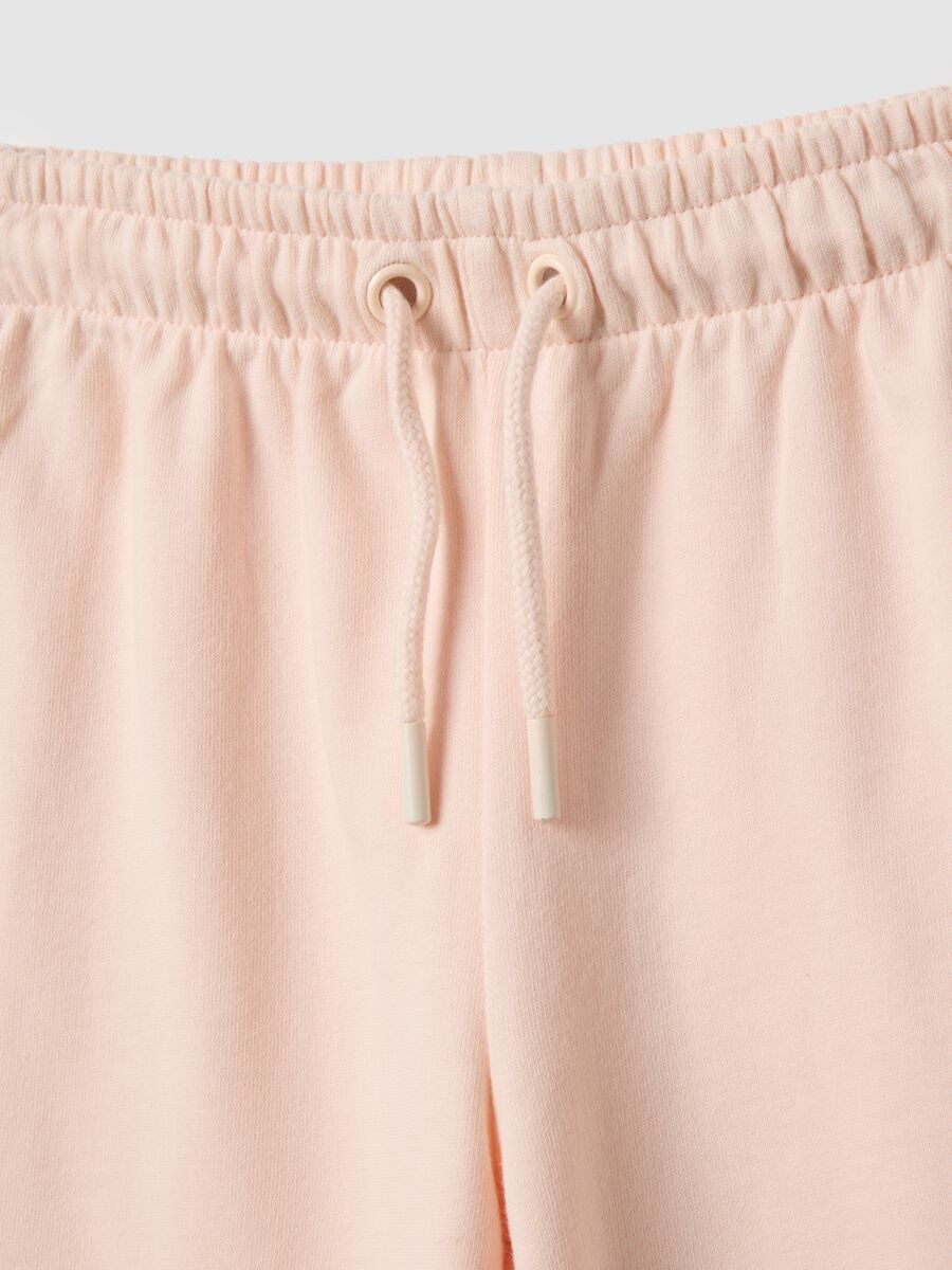 Girls' Wide Leg Pink Cotton Trousers_2