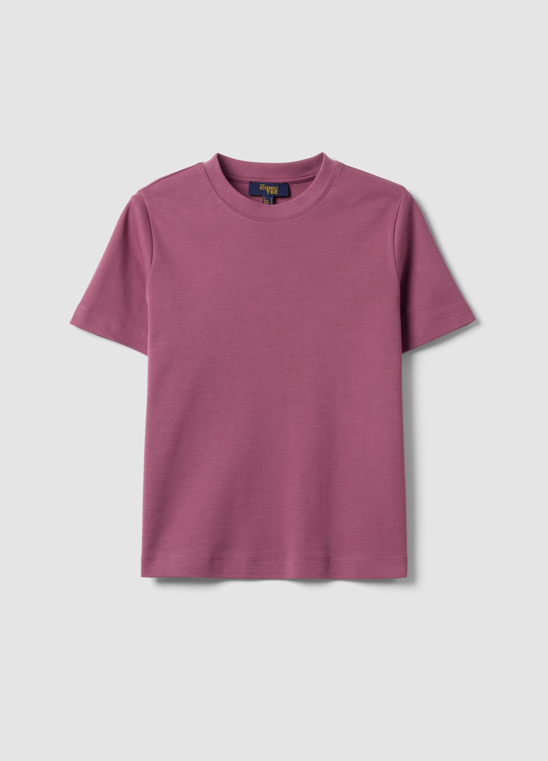 Pink relaxed-fit pure cotton short-sleeve T-shirt