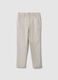 Boys' regular fit beige stretch cotton chinos_0