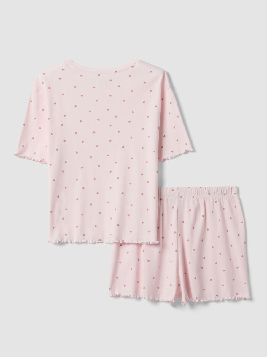 Pink organic cotton heart-print pyjamas_5