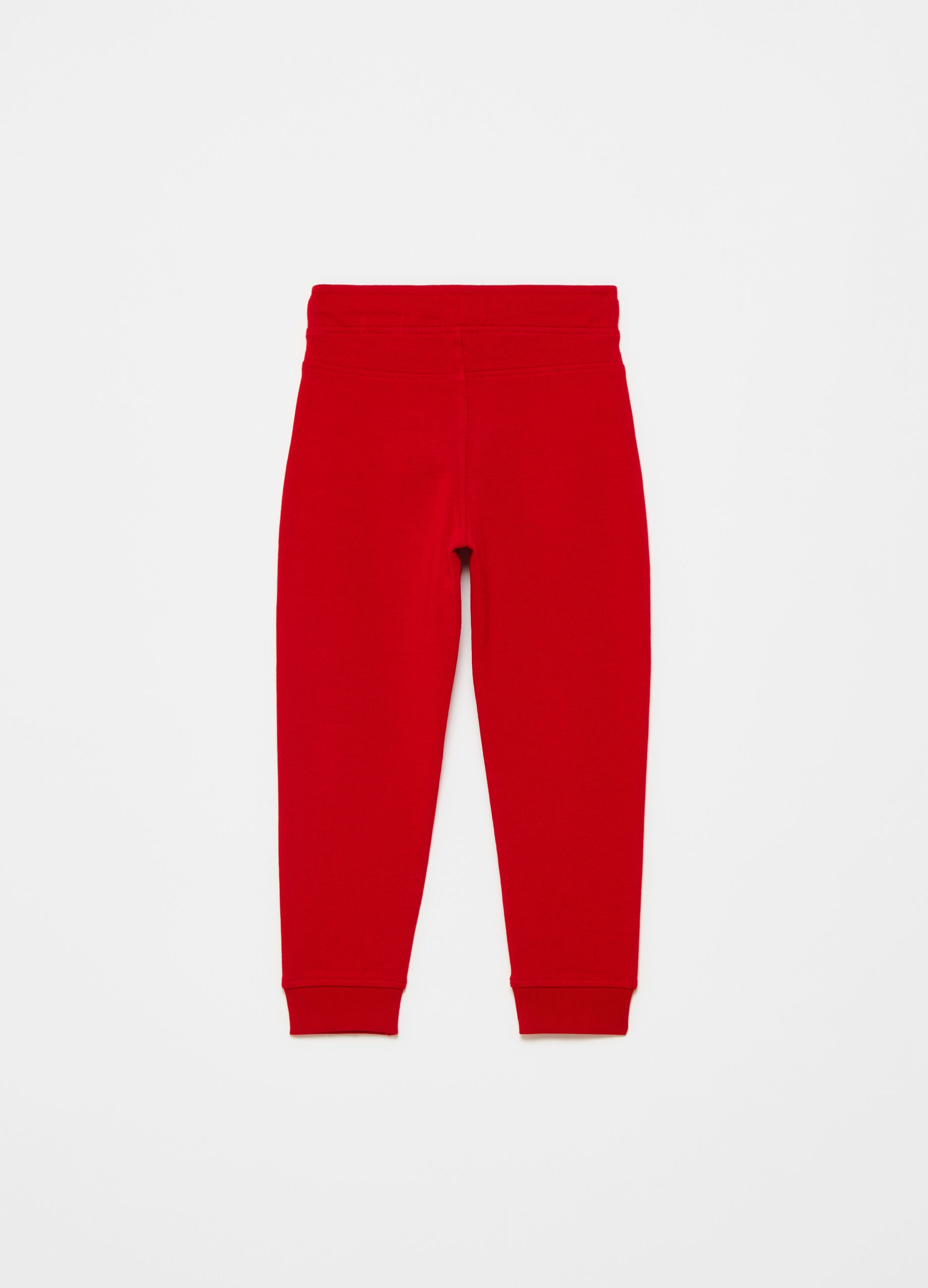 Solid colour joggers in French terry