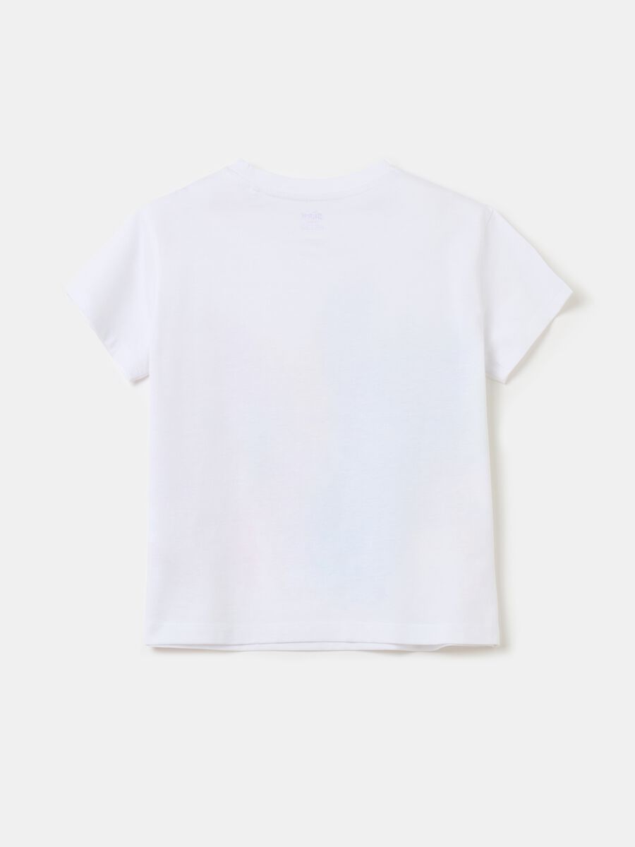 Camiseta de algodón con estampado Ángel y Stitch_1
