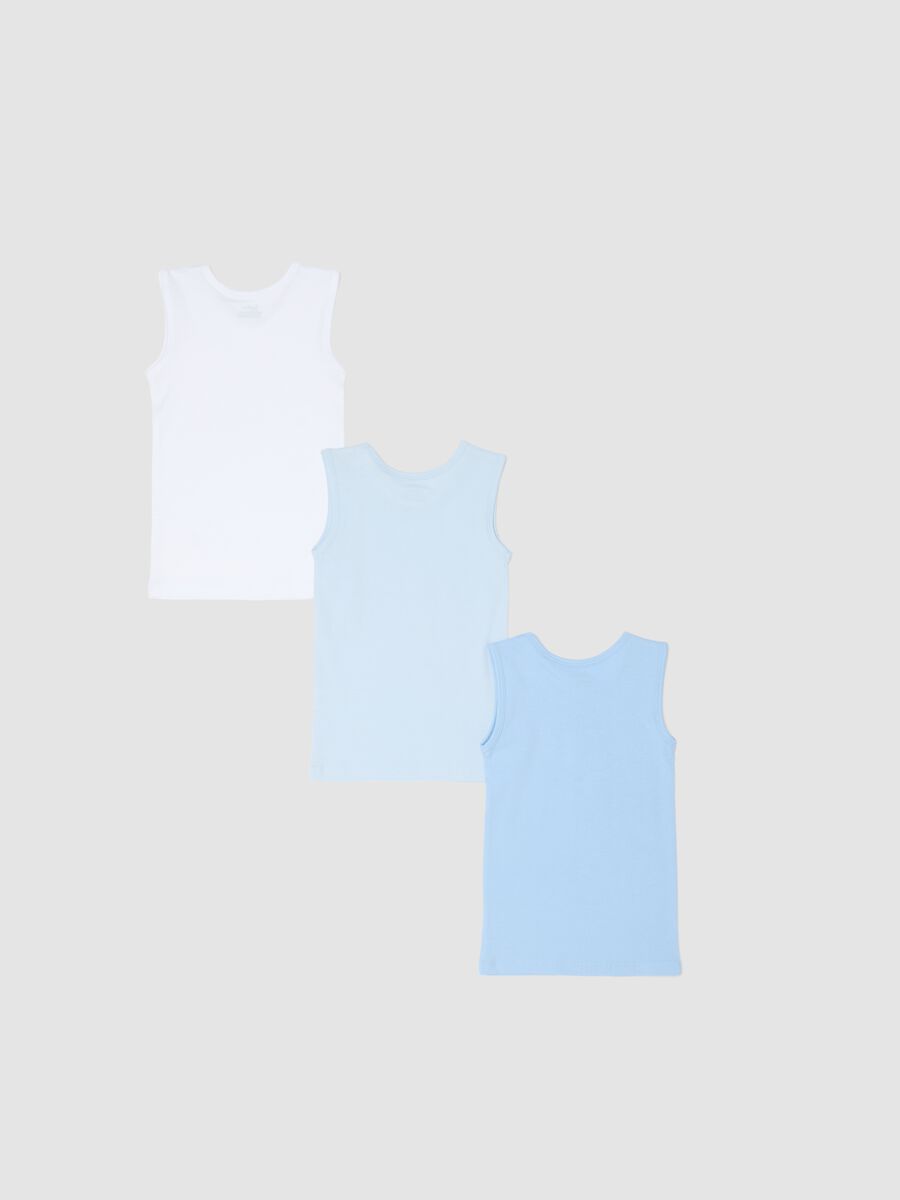 Pack of multicolour pure cotton vests for newborns - regular fit_1