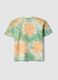 T-shirt infantil em puro algod&atilde;o multicolorido Tie-Dye, corte regular_1