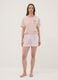 Pink striped organic cotton pyjama shorts_0