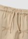 Beige organic cotton shorts with all-over print_3