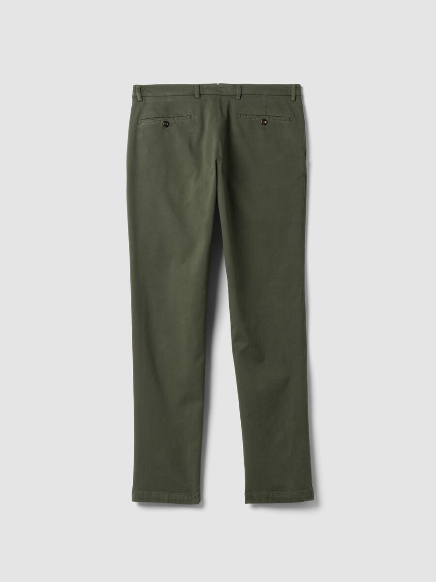 Pantaloni chino grigi in cotone e modal elasticizzato_2