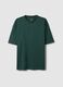 T-shirt verde de algod&atilde;o puro com corte descontra&iacute;do_4
