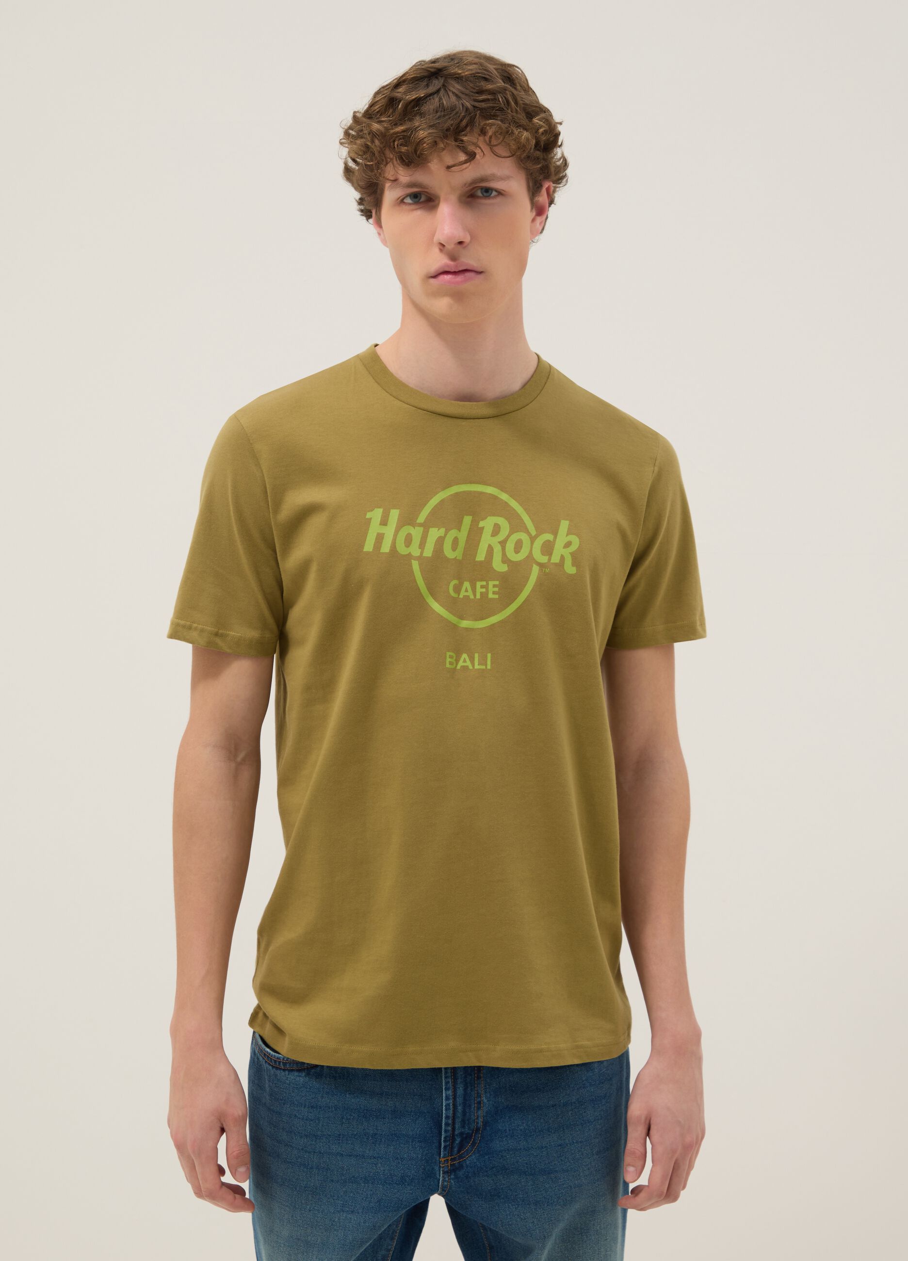 Gr&uuml;nes Hard Rock Cafe T-Shirt aus reiner Baumwolle, Regular Fit