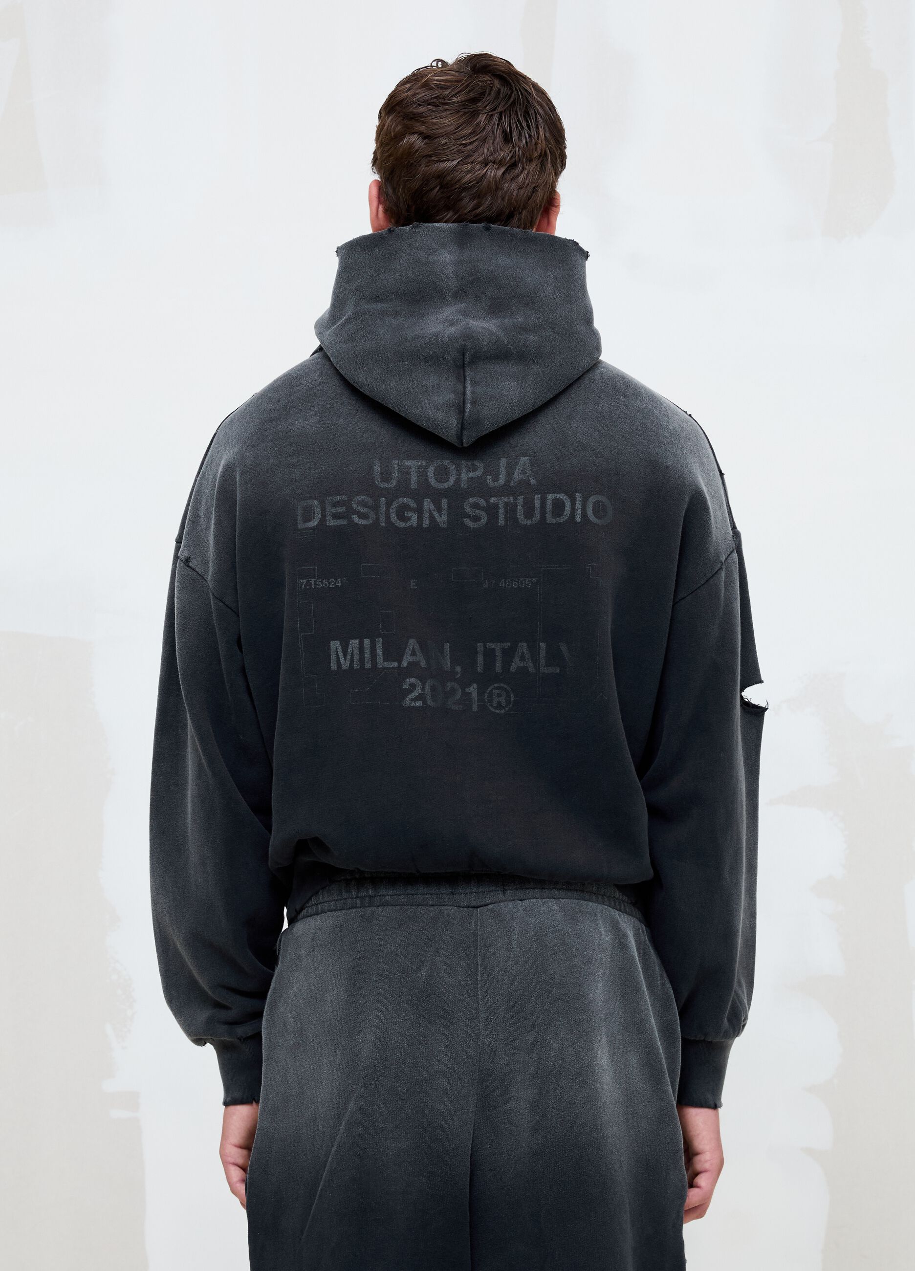 Hoodie Sunfaded Black