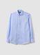 Light blue pure cotton non-iron slim-fit shirt_4
