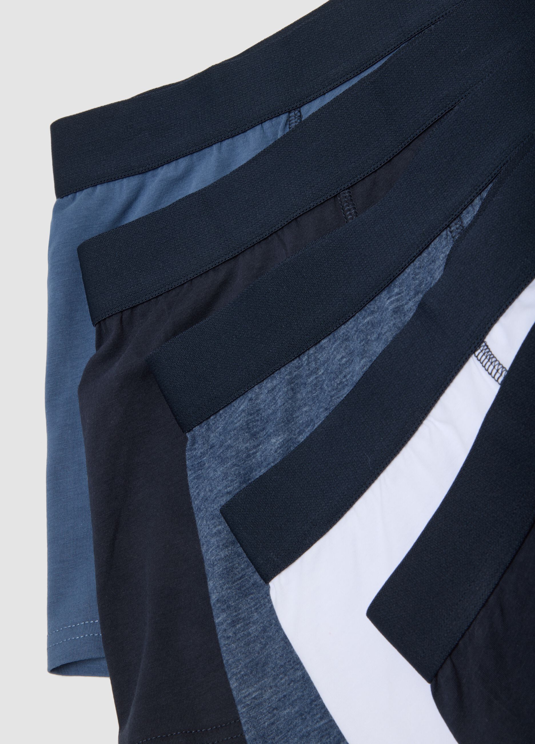 Five-pack of multicolour stretch organic cotton boxers