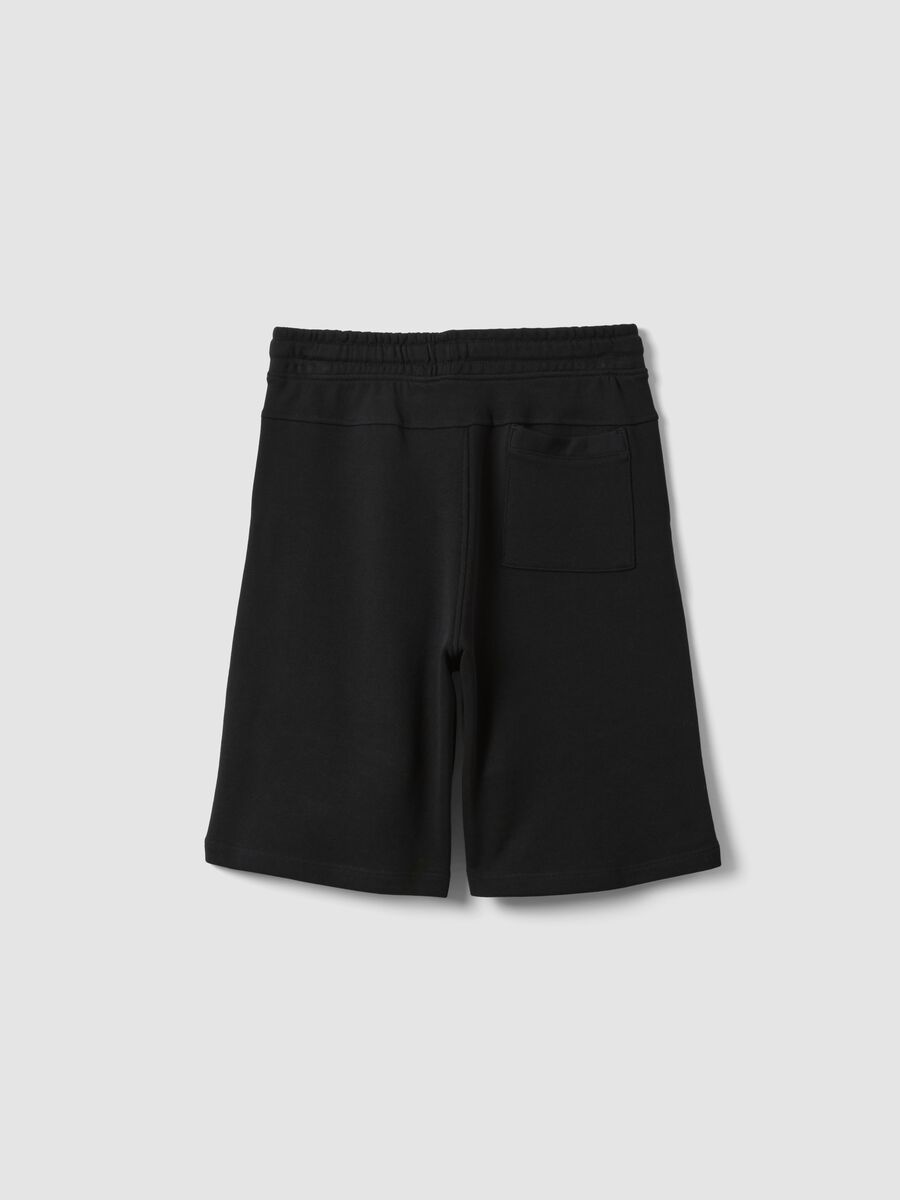 Boys' black 100% cotton comfort-fit shorts_1