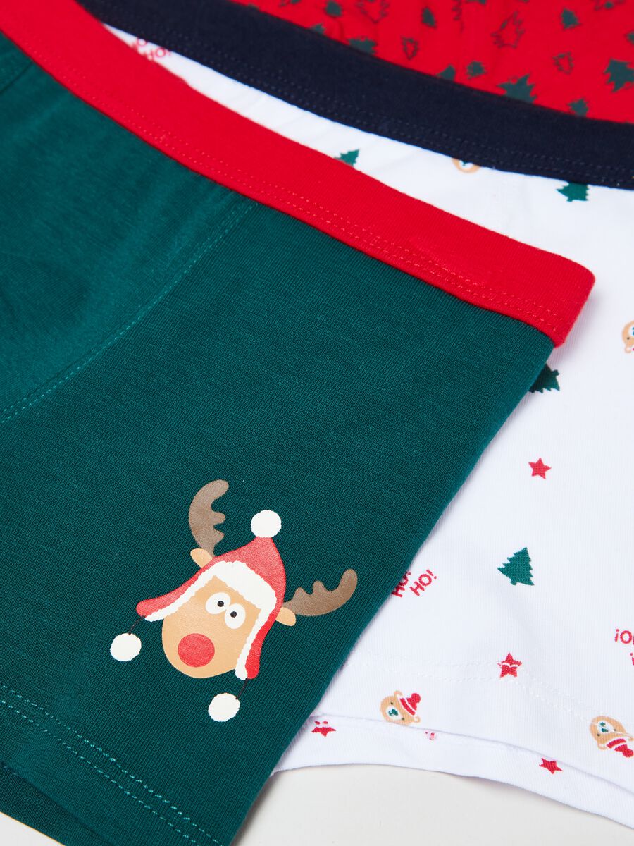 Pack of three boxer shorts with Christmas print_2