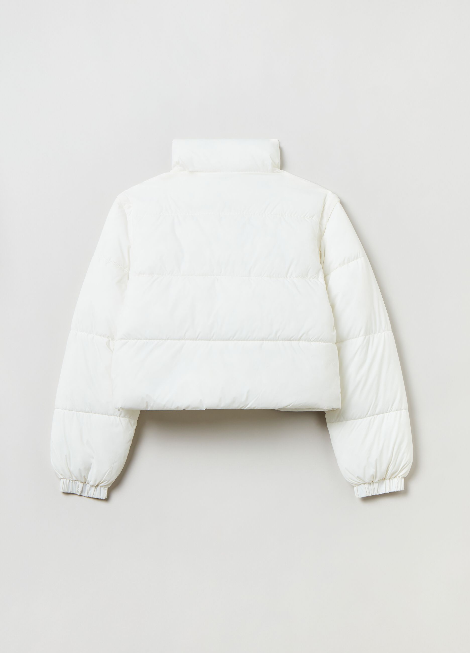 Short down jacket with high neck_1