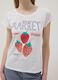 White pure cotton pajama shirt regular fit with strawberries_3