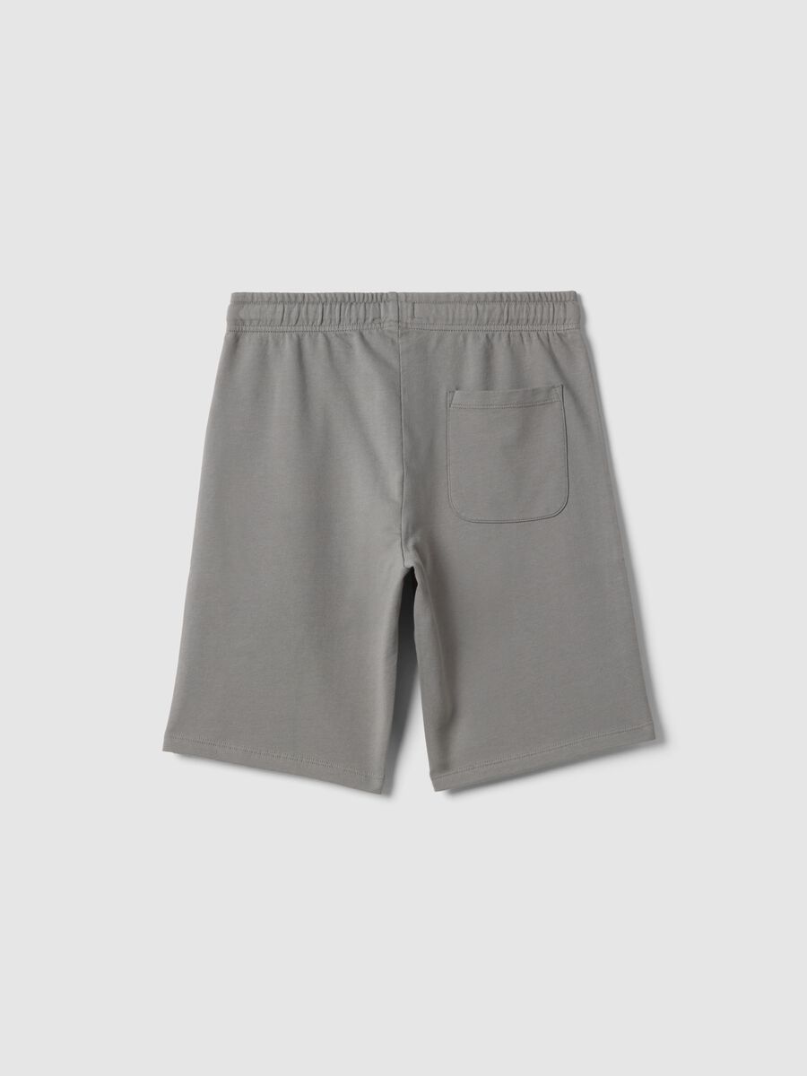 Boys' pure cotton grey shorts with regular fit_1